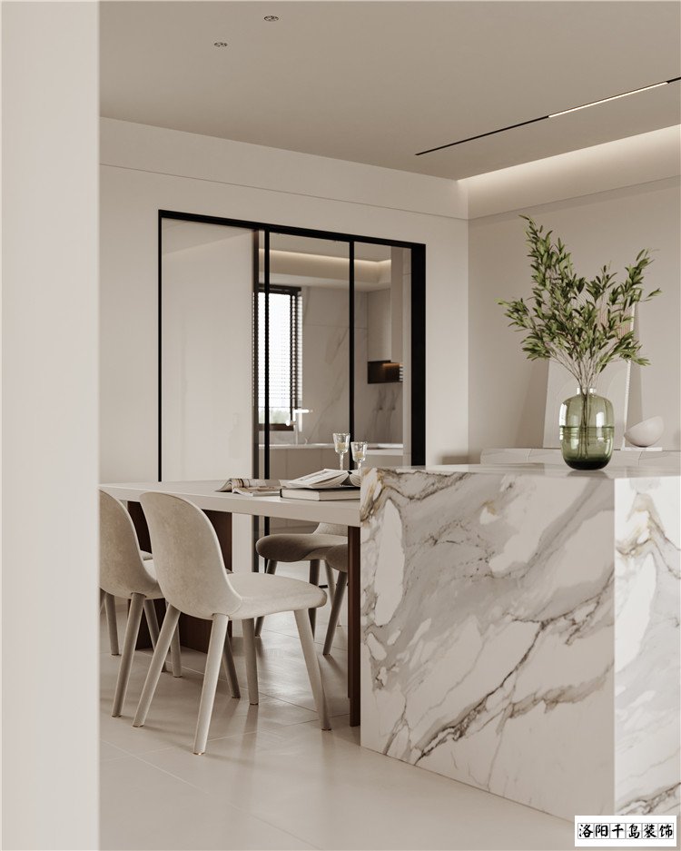 洛陽千島裝飾現(xiàn)代風餐廳裝修案例