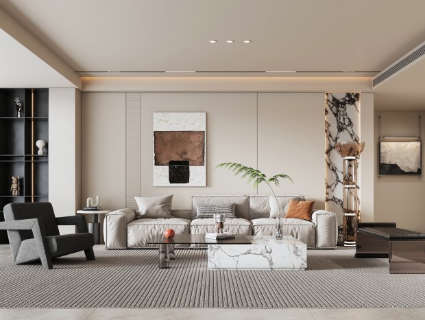 洛陽格潤(rùn)小鎮(zhèn)現(xiàn)代極簡(jiǎn)風(fēng)裝修案例