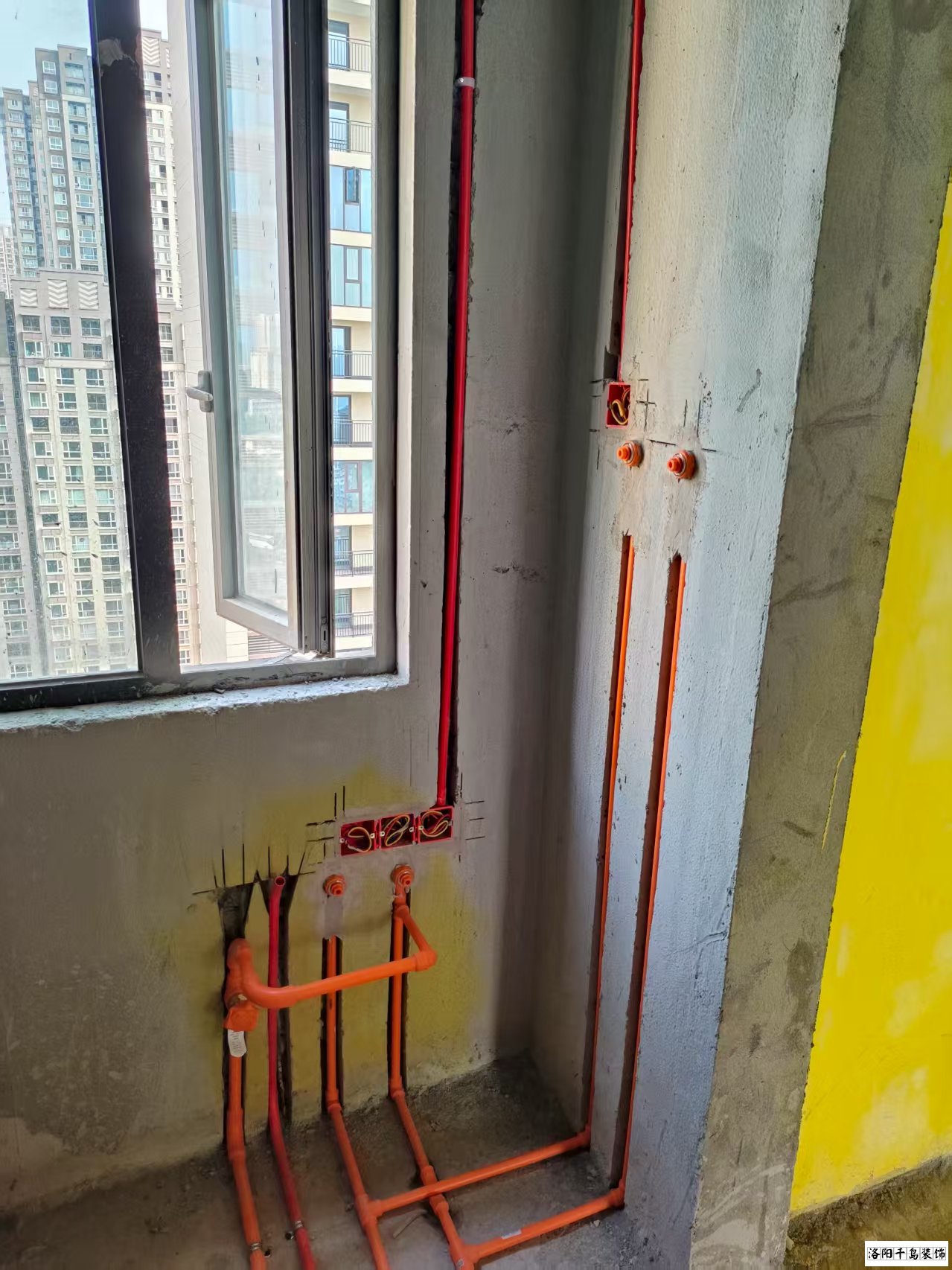 洛陽千島裝飾水電改造施工現(xiàn)場